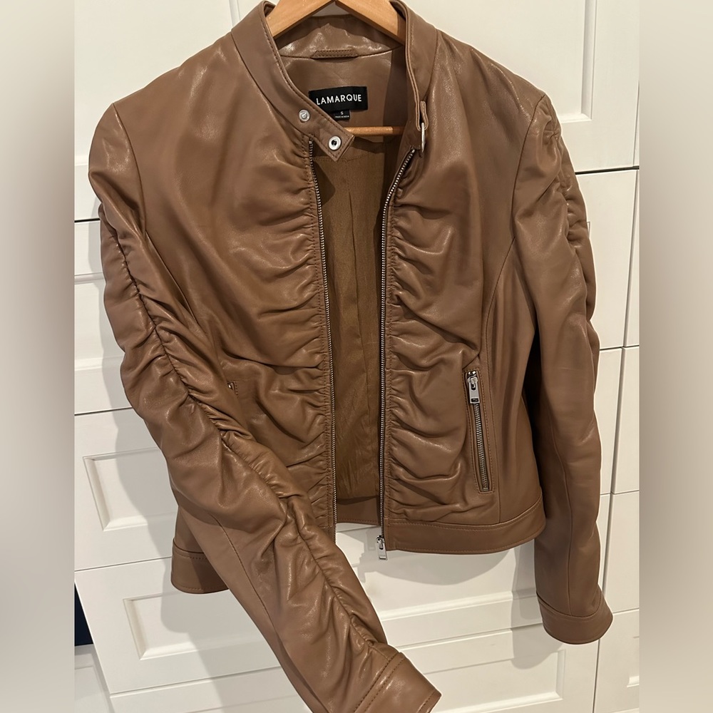Lamarque Philana leather biker jacket size small